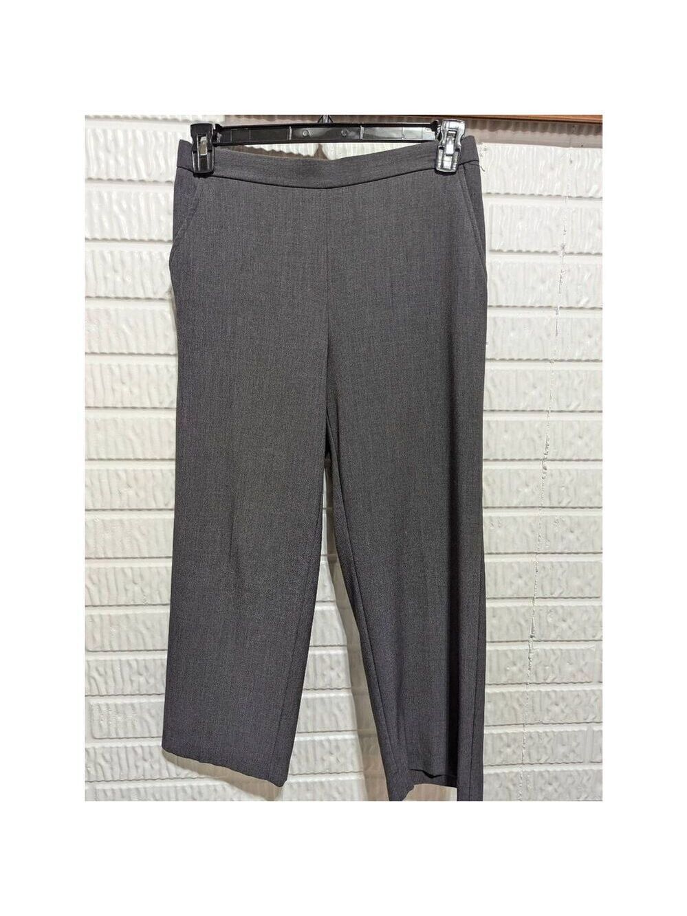 Sag Harbor Women's Gray Solid Comfort Waist Dress Pants Trousers Size 10P